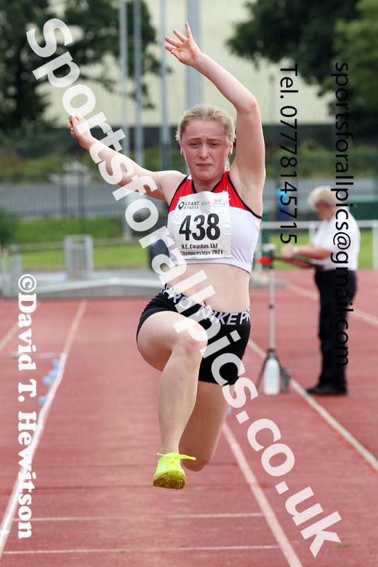 Women and Girls long jump, 2021 North Eastern Track and Field Champs., Middesbrough. Photo: David T. Hewitson/Sports for All Pics